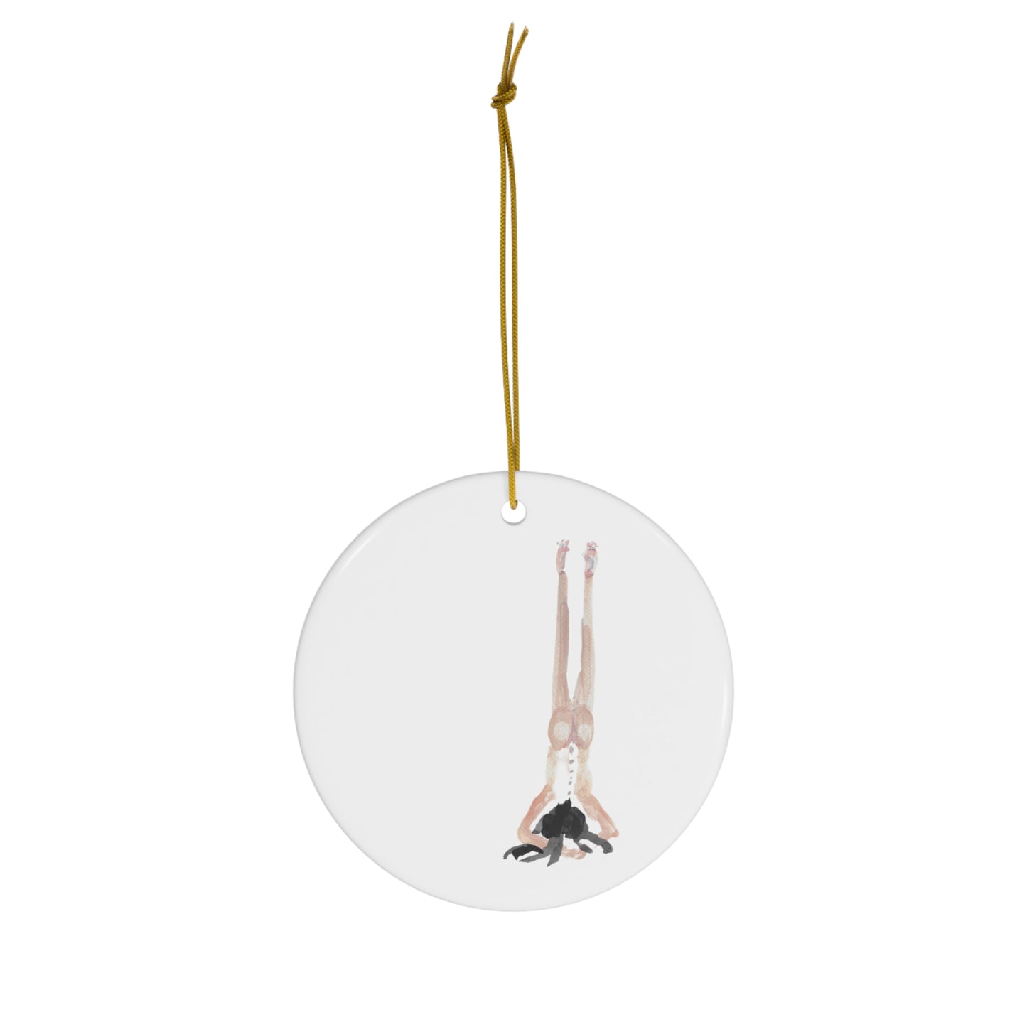Naked Head Stand! Ornament
