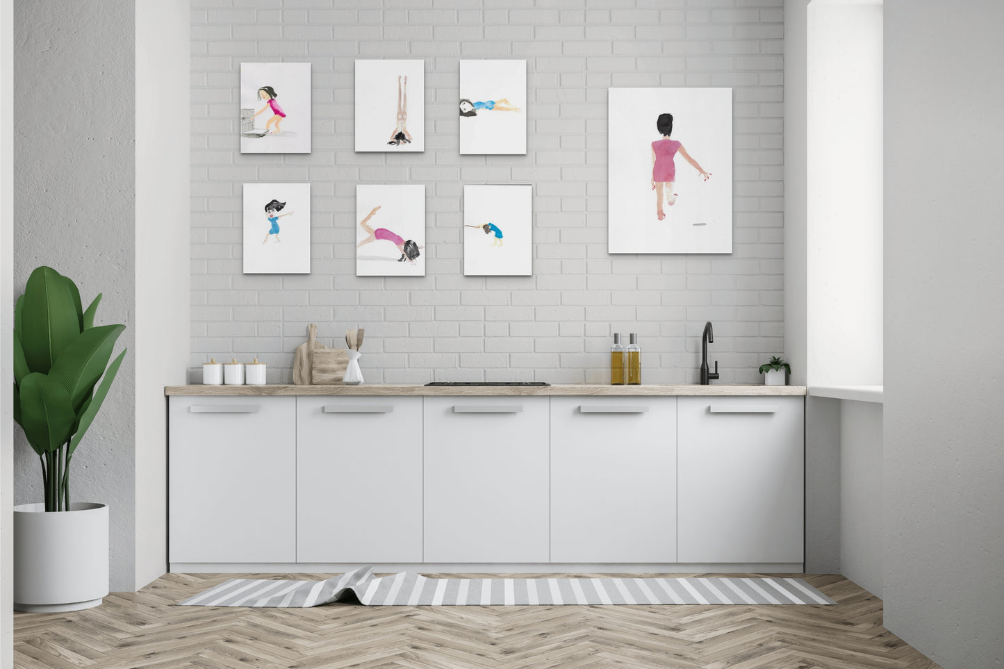Pink Little Women | 3 Print Series